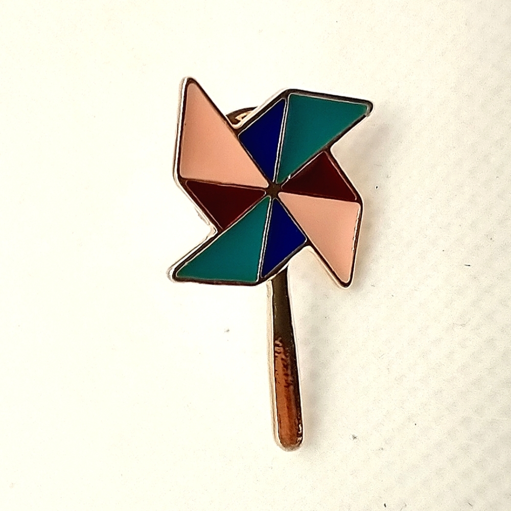 🧁 3/$30 Whimsical Pinwheel Enamel Pin NEW